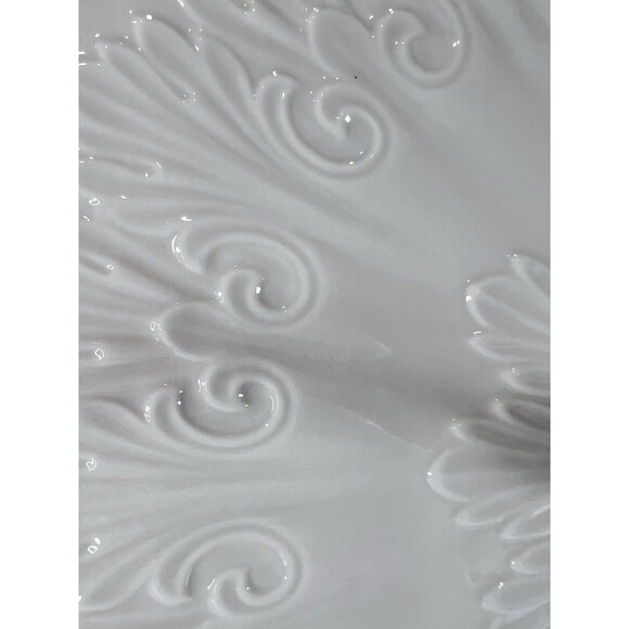 Lenox Ivory China Chateau Center Handle‎ Sandwich Tidbit Dessert Tray 24 K Gold - Picture 9 of 12